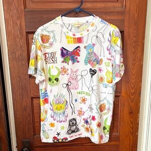 Teddy Fresh Hila Klein Sketchbook Tee Size Small